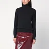 P.a.r.o.s.h . Grey Turtleneck Sweater In Cashmere In Black