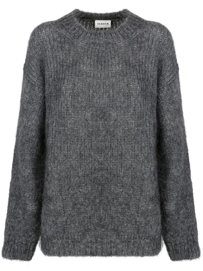 P.A.R.O.S.H PAROSH GREY WOOL CREW NECK SWEATER