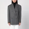 P.a.r.o.s.h Luxurious Wool Blend Blazer In Grey