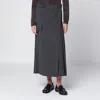 P.a.r.o.s.h Grey Wool Wrap Skirt In Gray