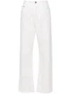 P.a.r.o.s.h Sequin-embellished Straight Leg Jeans With Belt Loops In White