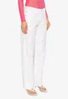 P.a.r.o.s.h Guff Sequined Straight Jeans In White