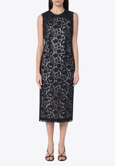 P.A.R.O.S.H GUIPURE LACE MIDI DRESS
