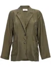 P.a.r.o.s.h Green Habotay Jacket In Green