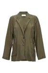 P.a.r.o.s.h Green Habotay Jacket In Multi