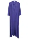 P.a.r.o.s.h Parosh Habotay Silk Dress In Blue