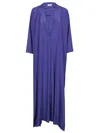 P.a.r.o.s.h Parosh Habotay Silk Dress In Blue