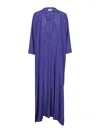 P.a.r.o.s.h Parosh Habotay Silk Dress In Blue