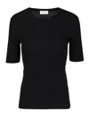 P.a.r.o.s.h Half Sleeve Sweater T-shirt Blue In Black