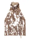 P.a.r.o.s.h Halter-neck Sequin Blouse In Neutral