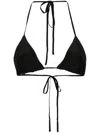 P.a.r.o.s.h Halterneck Silk Bra Top In Black