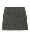 P.a.r.o.s.h Herringbone Mini Skirt In Gray