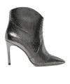 P.a.r.o.s.h High Boots Imitating Snake Skin Leather In Black
