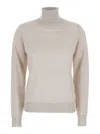 P.a.r.o.s.h Beige Turtleneck Sweater In Neutral