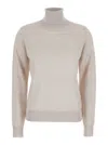 P.a.r.o.s.h Beige Turtleneck Sweater In Neutral