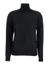 P.a.r.o.s.h High-neck Wool-silk Top In Black
