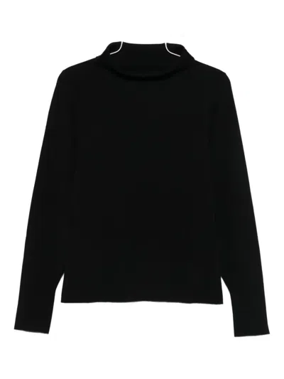 P.a.r.o.s.h High-neck Long-sleeve Sweater In Black