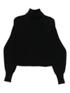 P.a.r.o.s.h Maglia Collo Alto Over Knitwear Black In Black