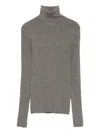 P.a.r.o.s.h High-neck Ribbed Jumper In Gray