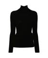 P.a.r.o.s.h Leila Turtleneck Wool Sweater In Black