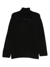 P.a.r.o.s.h High-neck Sequin-embellished Sweater In Black