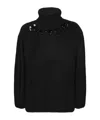 P.a.r.o.s.h High-neck Sequin-embellished Sweater In Black