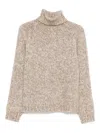 P.a.r.o.s.h High-neck Wool-blend Sweater In Neutral