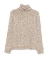P.a.r.o.s.h High-neck Wool-blend Sweater In Neutral
