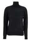 P.a.r.o.s.h High-neck Wool-silk Top In Blue