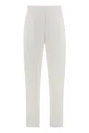 P.a.r.o.s.h High-waist Crêpe Trousers In White