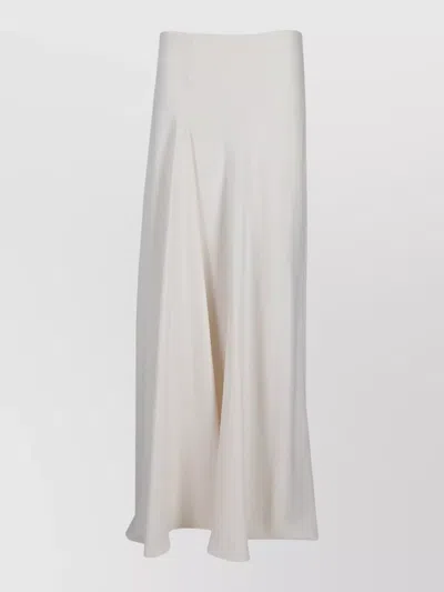 P.a.r.o.s.h High Waist Flared Midi Skirt In Neutral