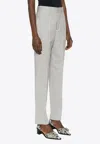 P.a.r.o.s.h High-waist Tailored Wool Pants In Gray