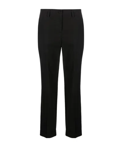 P.a.r.o.s.h High-waist Tapered Trousers In Black