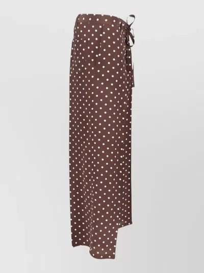 P.a.r.o.s.h High Waist Trousers Polka Dot Wide Leg In Multi