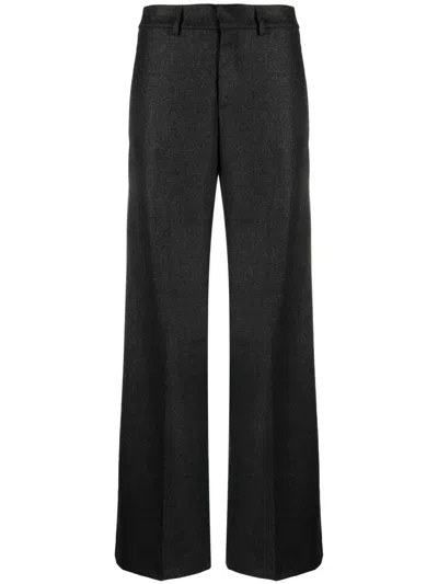 P.a.r.o.s.h High-waist Wide-leg Tailored Trousers In Grey