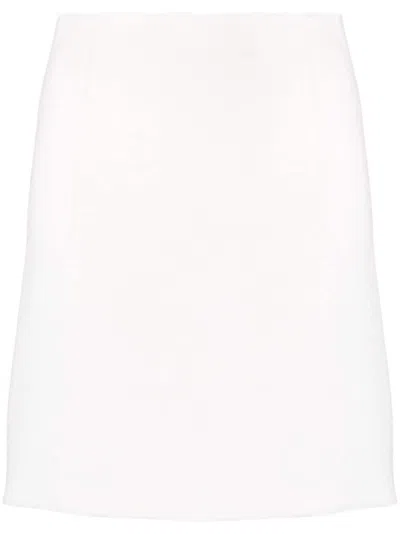 P.a.r.o.s.h Above-knee Wool Skirt In White