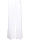 P.a.r.o.s.h White Raisa High-waisted Tailored Trousers In Nero