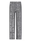 P.a.r.o.s.h High-waisted Grey Trousers With Sequin Embellishments In Gray