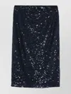 P.a.r.o.s.h High-waisted Knee-length Sequin Skirt In Blue