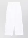 P.a.r.o.s.h High-waisted Lace Hem Drawstring Trousers