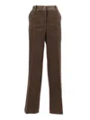 P.a.r.o.s.h High-waisted Straight-leg Corduroy Pants In Brown