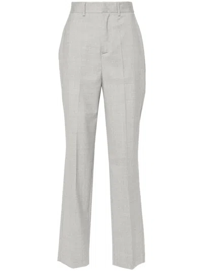 P.a.r.o.s.h Parosh High Waisted Tailored Trousers In Gray