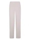 P.a.r.o.s.h Straight Trousers With Elastic Waistband And Side Pockets In White