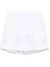 P.a.r.o.s.h Cioccolato Cotton Shorts With Embroidery Details