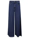 P.a.r.o.s.h . High-waisted Wide-leg Pants With Classic Five-pocket Design In Black