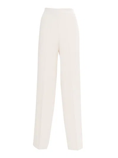 P.a.r.o.s.h High-waisted Wide-leg Trousers With Subtle Pleats In White