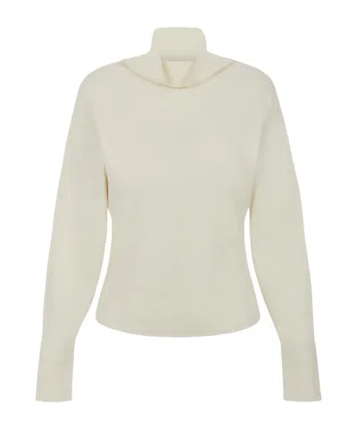 P.a.r.o.s.h High-neck Long-sleeve Sweater In White
