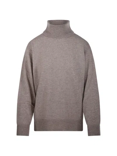 P.a.r.o.s.h High-neck Ribbed-trim Sweater In Neutral