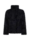 P.a.r.o.s.h High-neck Shearling-effect Jacket In Multi