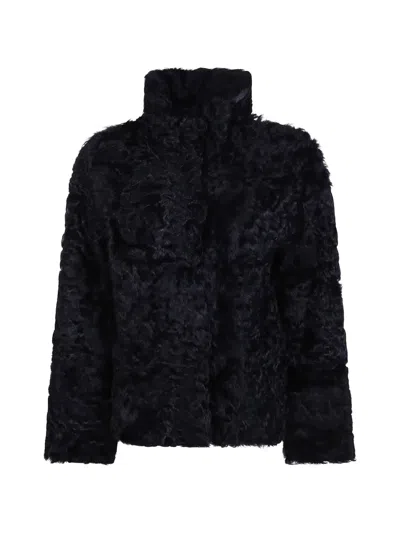 P.A.R.O.S.H HIGH-NECK SHEARLING-EFFECT JACKET